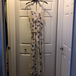 Long dress with spaghetti straps